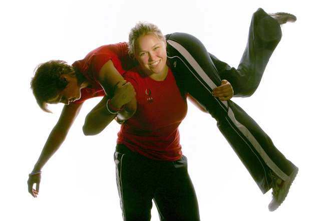 Ronda Rousey and Valerie Gotay